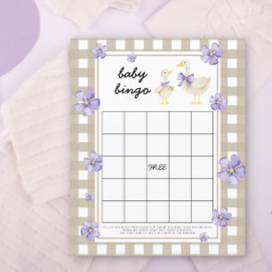 Papier Oie bête - Baby shower jeu de bingo