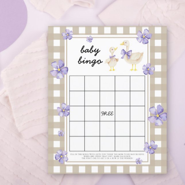 Papier Oie bête - Baby shower jeu de bingo (Créateur téléchargé)