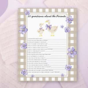 Papier Oie - jeux - 20 questions sur les parents