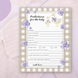 Papier Oie - prédictions et conseils pour bébé