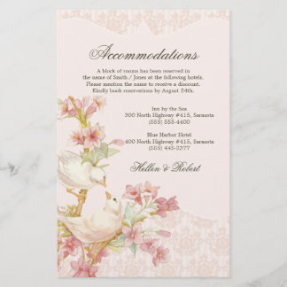 Papier Oiseaux romantiques vintages en Amour Mariage Dire