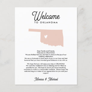 Papier OKLAHOMA Bienvenue Lettre & Itinéraire N'IMPORTE Q