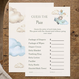 Papier On a Hâte de Savoir Jeu de Douche "Devine le Prix"