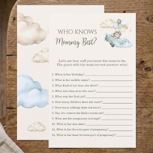 Papier On a Hâte de Savoir Qui est Maman Jeu de Trivia