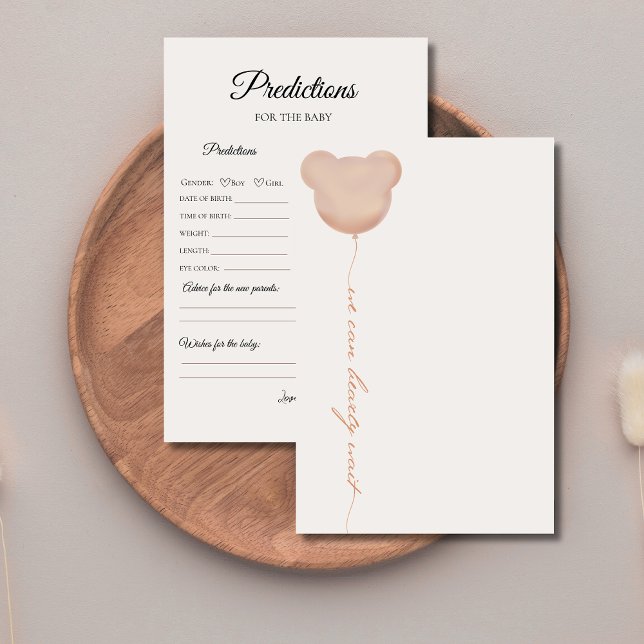 Papier on peut attendre baby shower Prediction Jeu (Créateur téléchargé)