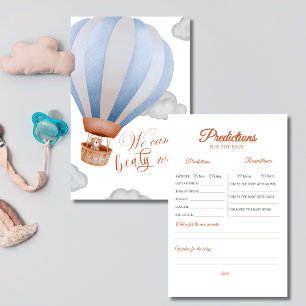 Papier on peut attendre Boy baby shower Prediction Jeu