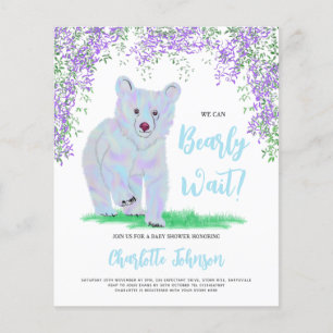 Papier On Peut Attendre L'Ours Bleu Floral Boisé