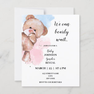 Papier On peut attendre que le genre révèle l'invitation