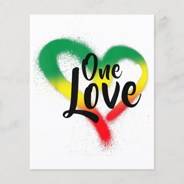 Papier One Love One Heart Reggae Vibes (Devant)