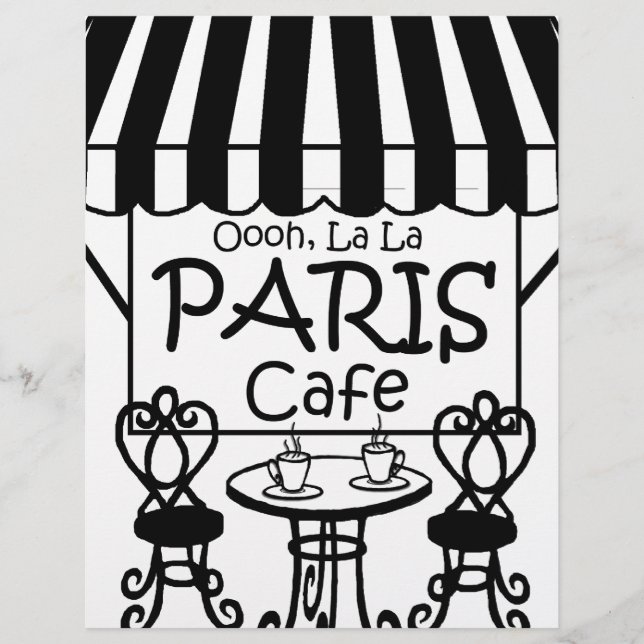 Papier Oooh La La Paris Café (Devant)