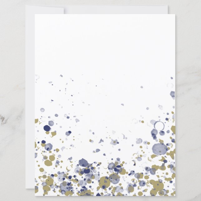 Papier Or bleu Confetti (Devant)