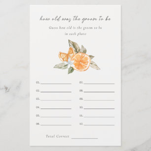 Papier Orange Boho Quel Âge Est Groom Fête des mariées Je
