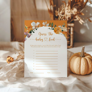 Papier Orange Fall citrouille devine le jeu de nourriture