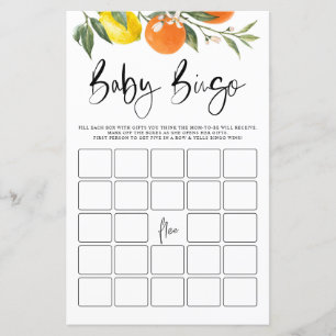 Papier Oranges botaniques et citrons Baby shower Jeu de B