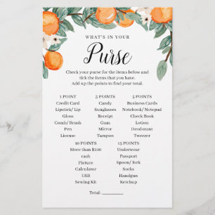Papier Oranges Jeu à Baby shower jumeau à sac