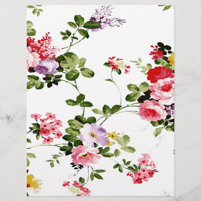 Papier origami à motif floral (Devant)