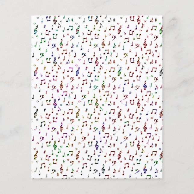 Papier origami de musique colorée (Devant)