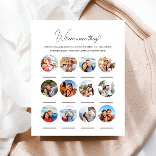 Papier Où Étaient-Ils 12 Photo Mariage Jeu Fiançailles