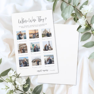 Papier Où étaient-ils jeu de Baby Shower Mariée