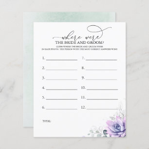 Papier Où Était La MARIÉE ET GROOM Photo Jeu