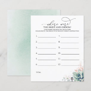 Papier Où Était La MARIÉE ET GROOM Photo Jeu