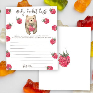 Papier Ours aquarelle - Liste de choses à faire bébé