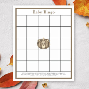 Papier Ours en citrouille - Jeu de bingo pour Baby shower