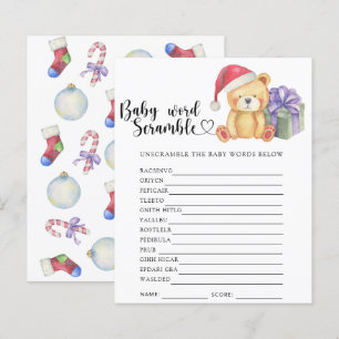 Papier Ours en peluche d'hiver - Jeu de mots mêlés pour b