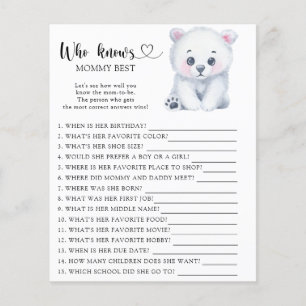 Papier Ours en peluche polaire - Qui connaît maman mieux