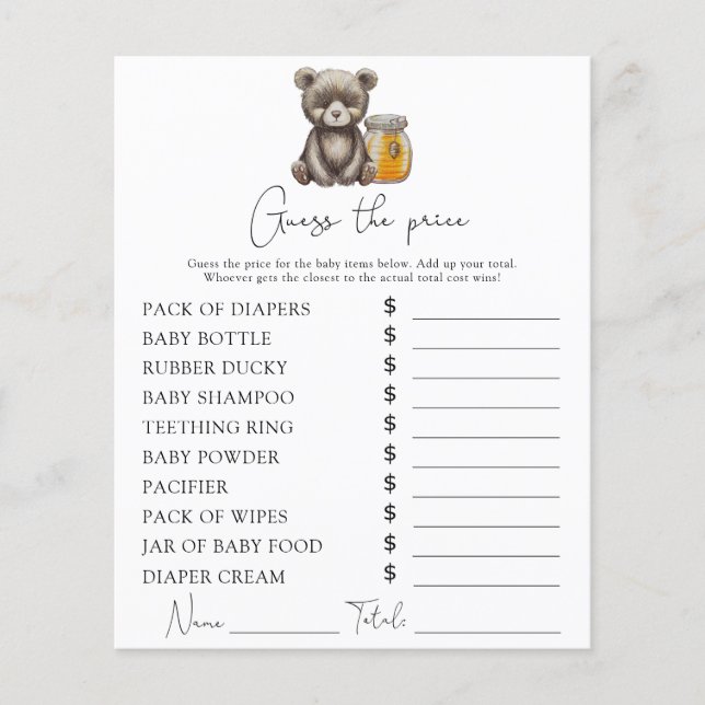 Papier Ours et miel - Prix Guest jeu (Devant)