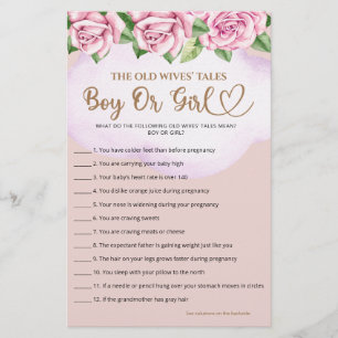 Papier Ours fille baby shower Guess Garçon Ou Fille conte