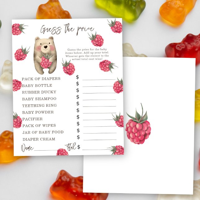 Papier Ours - Jeux de fête | Jeu devis de prix (Créateur téléchargé)