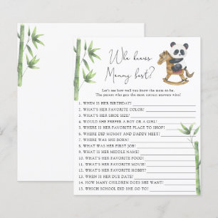 Papier Ours Panda Qui connaît le mieux Maman