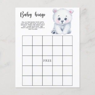 Papier Ours polaire d'hiver - Jeu de bingo pour Baby show