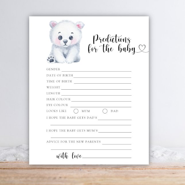 Papier Ours polaire d'hiver - prédictions et conseils pou (Créateur téléchargé)