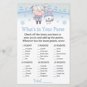 Papier ours polaire Qu'y a-t-il dans votre jeu de sacs à 