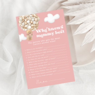 Papier Ours Qui Connaît Maman Meilleur Baby shower Fille 