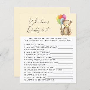 Papier Ours - Qui connaît papa meilleur jeu