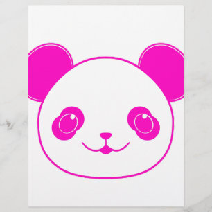 Papier Ours rose Kawaii Panda