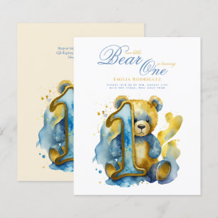 Papier Ours Sauvage 1er Anniversaire (ou ÂGE À MODIFIER) 