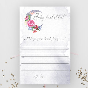 Papier Over the Moon Baby jeu de liste de seau