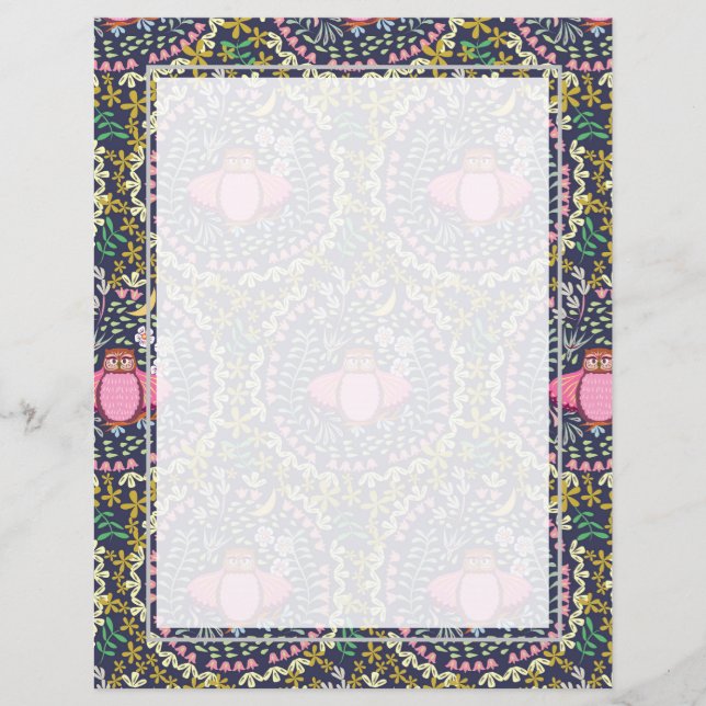 Papier Owl Navy (Devant)