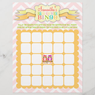 Papier Owl Twins - Baby shower Bingo & Nom Scramble
