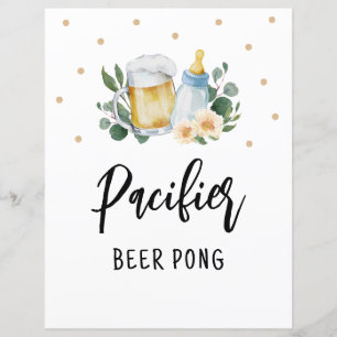 Papier Pacifier Bière Pong Game Baby Brasse De La Verdure