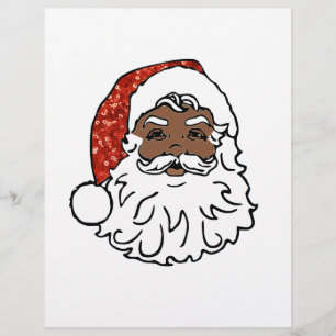 Papier paillettes noir santa claus