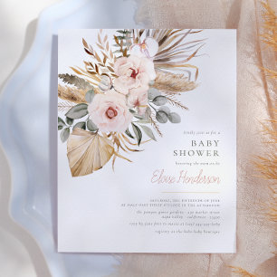 Papier Pampas Grass Boho Désert Budget Baby shower fille
