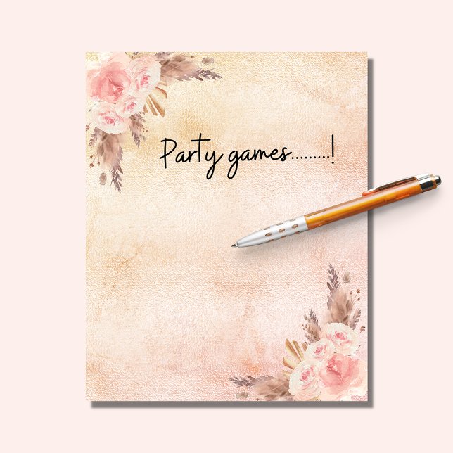 Papier Pampas herbe rose or fleurs fête jeux (Créateur téléchargé)