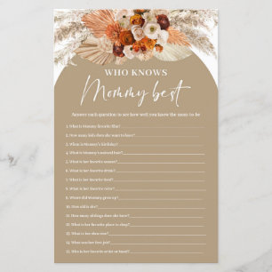 Papier Pampas herbe terracotta boho qui connaît maman mie