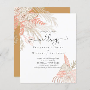 Papier Pampas Tropical Grass Terracotta Mariage