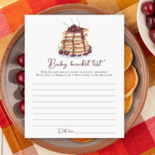 Papier Pancakes baby shower Baby liste de seau